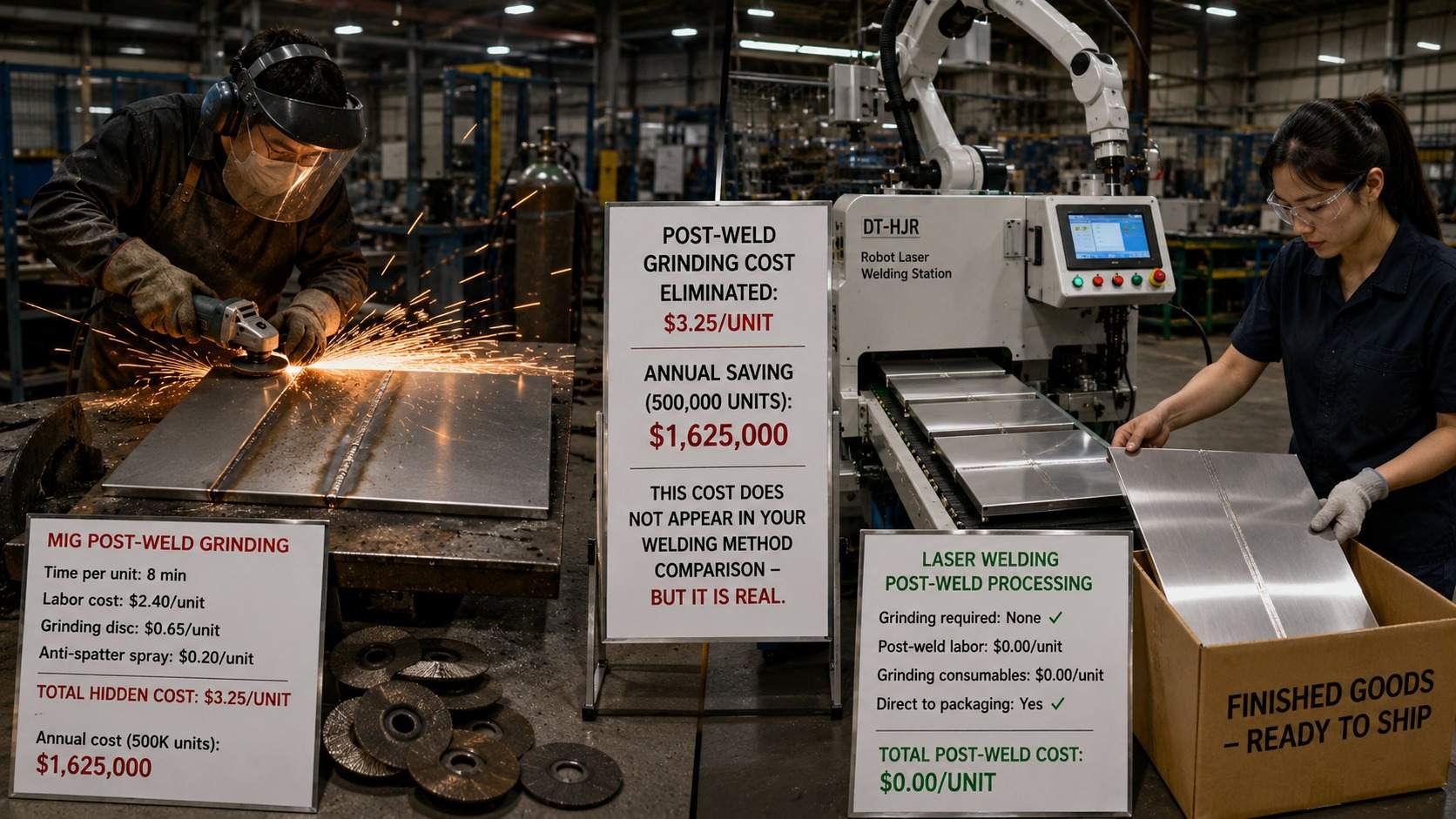 Soldagem rob&oacute;tica a laser vs MIG vs TIG: a compara&ccedil;&atilde;o completa de m&eacute;todos de soldagem para fabricantes